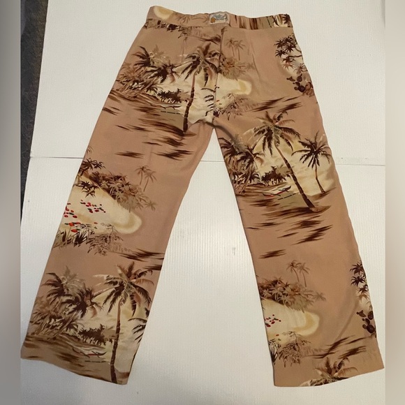 Lucky brand drawstring pants in vintage inspired island print - Picture 6 of 11